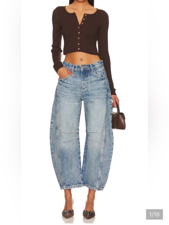 Free People Denim - Free People/ WE THE FREE GOOD LUCK
MID RISE BARREL LEG JEANS Size 31